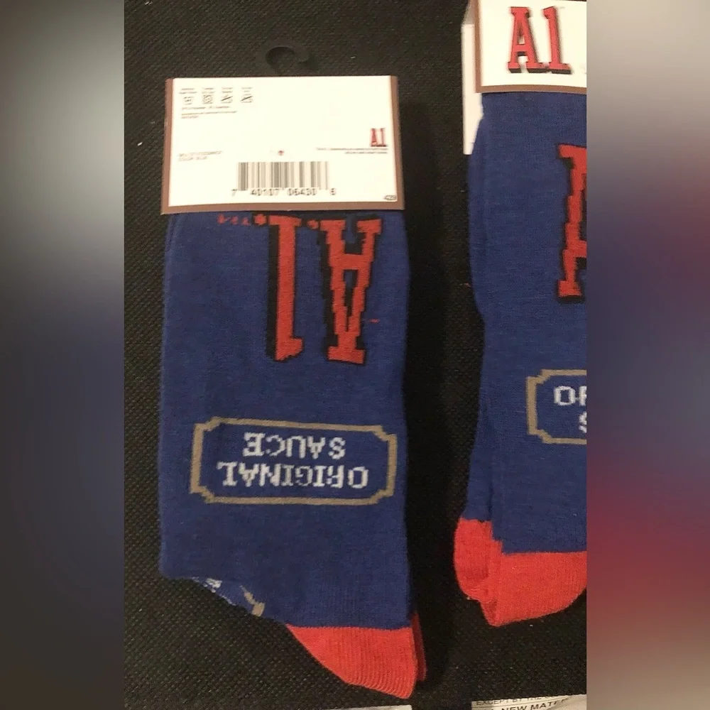 2pairs‎ A1 original steak sauce Men’s crew socks - new